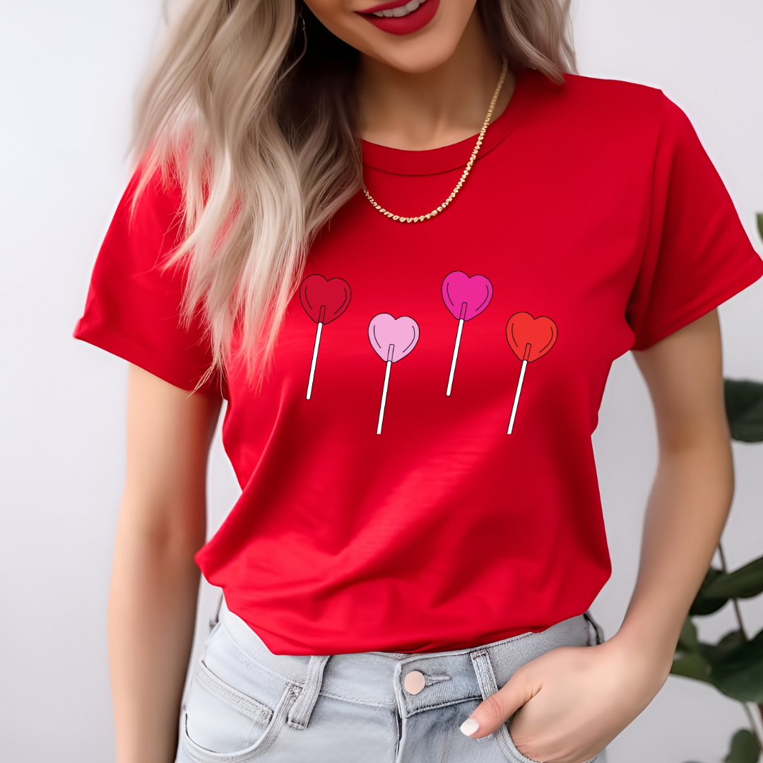 Heart Lollipop Valentine's Custom T-Shirt