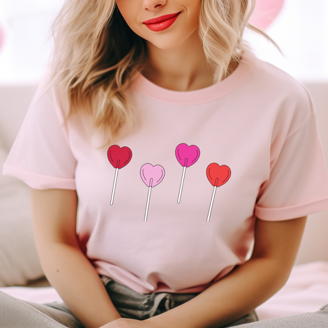 Heart Lollipop Valentine's Custom T-Shirt