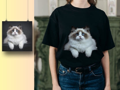 Happy Cat Month-Personalized Cat Photo T-Shirt