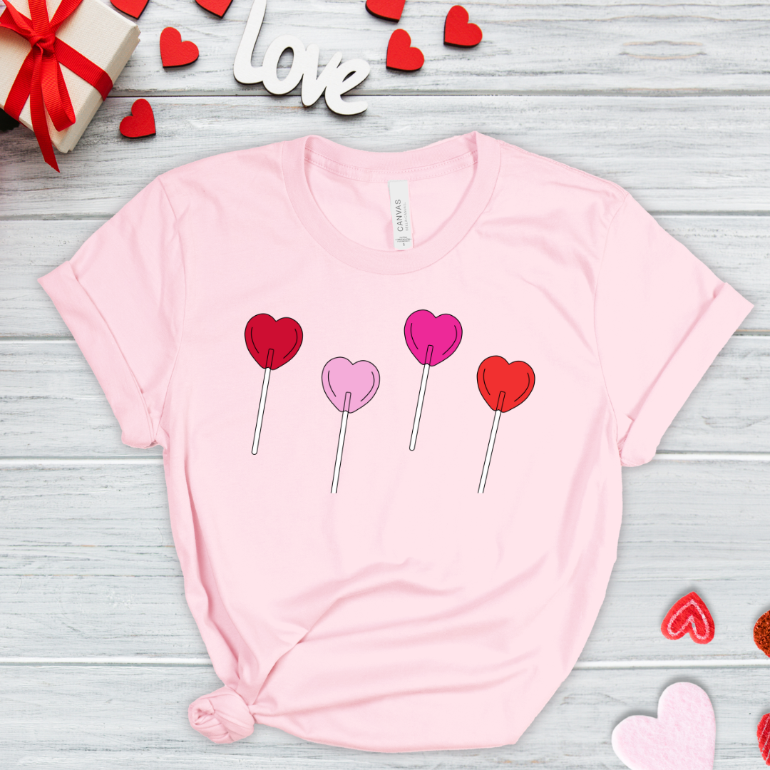 Heart Lollipop Valentine's Custom T-Shirt