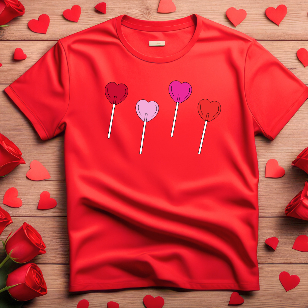 Heart Lollipop Valentine's Custom T-Shirt