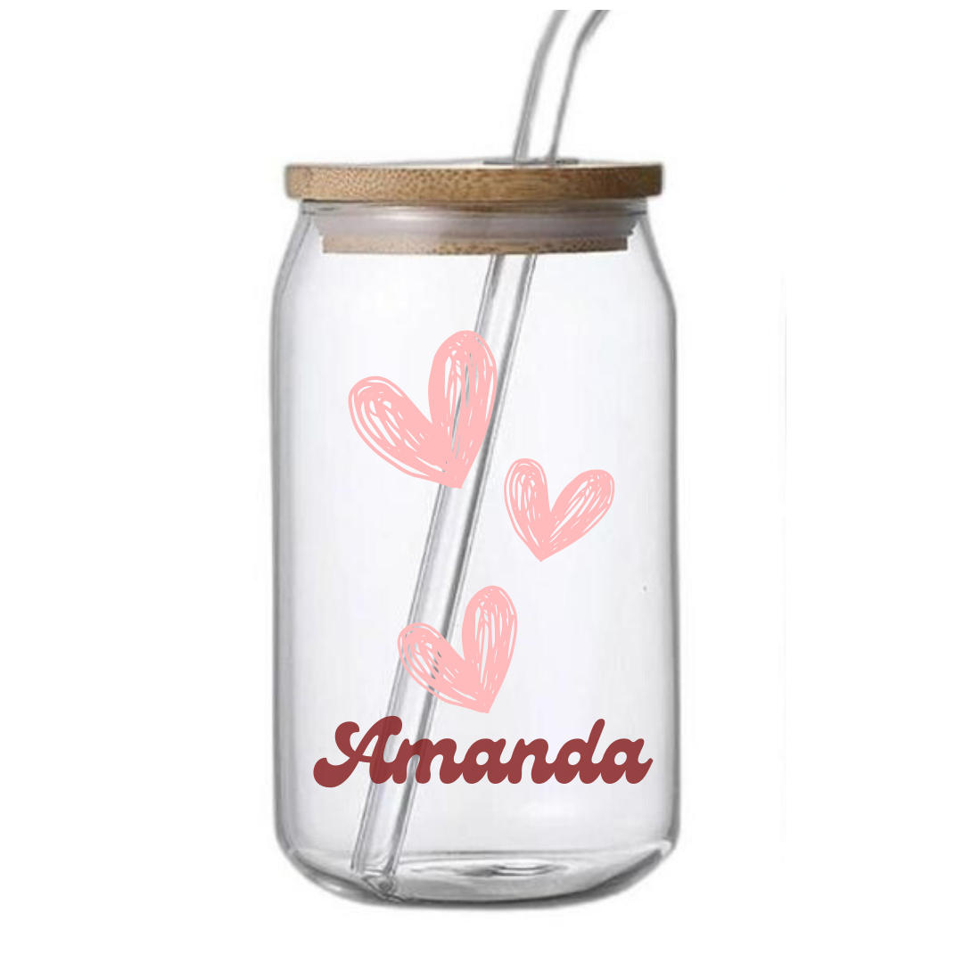 Personalized Glass Coffee Cup