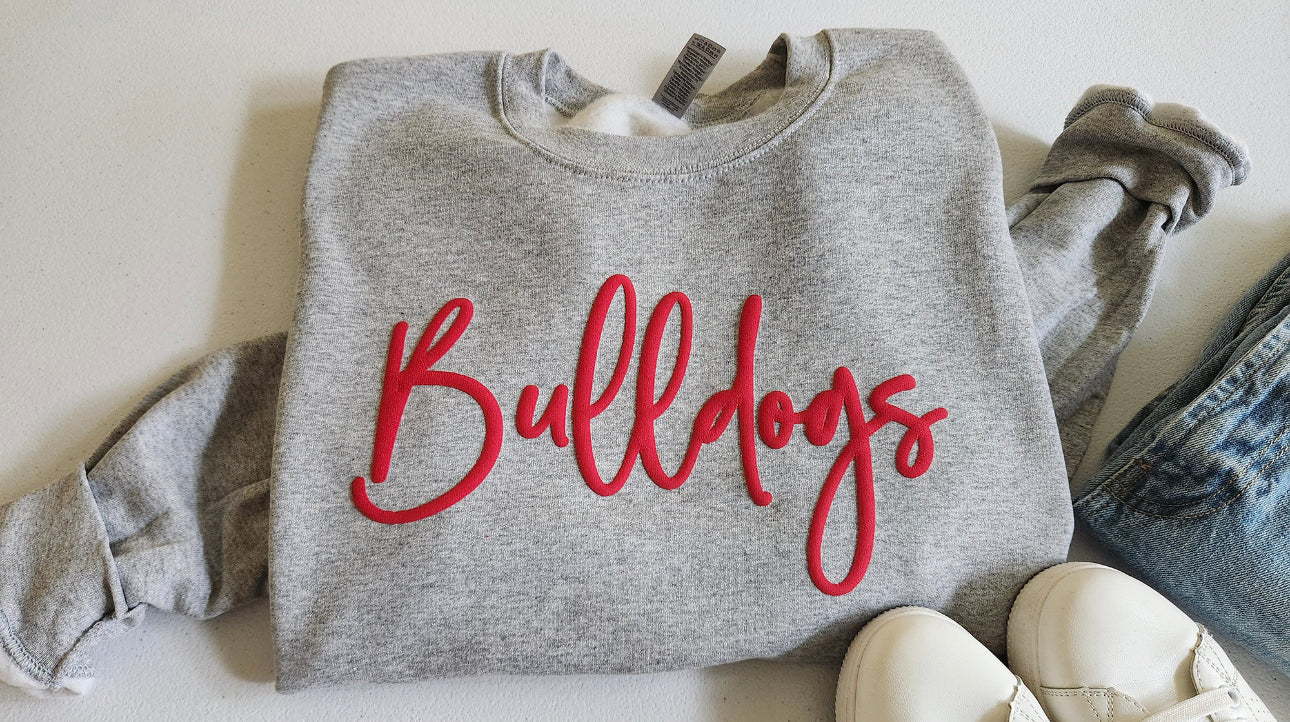 Your Favorite Sports Team in Puff Design - Unisex Sweatshirts - College Football - Baseball - Hockey - Custom Team Name - Highschool Team