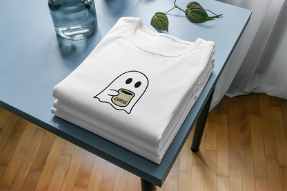 Little Ghost Ice Coffee Shirt, Ghost shirt, Halloween Tee, Cute Ghost Shirt, Little Ghost Ice Coffee t-shirt, Milk Tea ghost