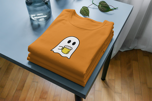 Little Ghost Ice Coffee Shirt, Ghost shirt, Halloween Tee, Cute Ghost Shirt, Little Ghost Ice Coffee t-shirt, Milk Tea ghost