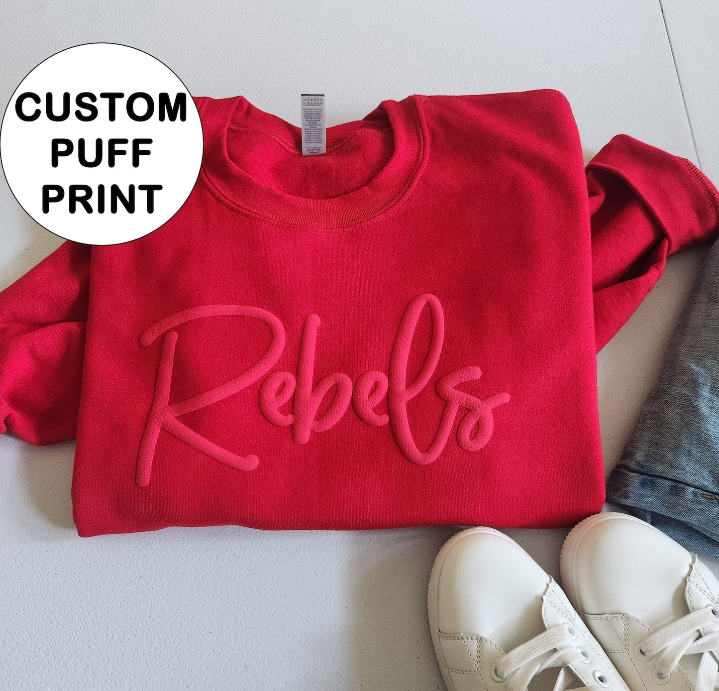 Custom Puff Print Sweatshirt