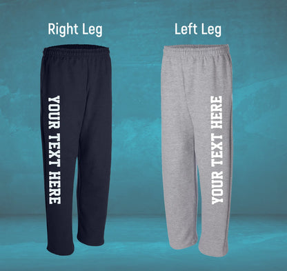 Custom Open Bottom Sweatpants for Men