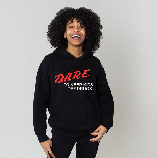 Retro 90s Vintage Style Dare Hoodie | DARE Crewneck Sweatshirt